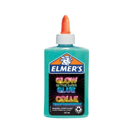 Течно лепило Elmer's Glow Glue, 147 мл, син