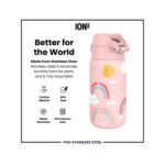 Термо бутилка за вода Ion8 Print, метална, 320мл, дъга