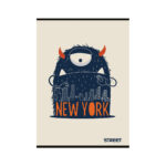 Тетрадка с телчета А4, 40 листа, широки редове, BG, Monsters