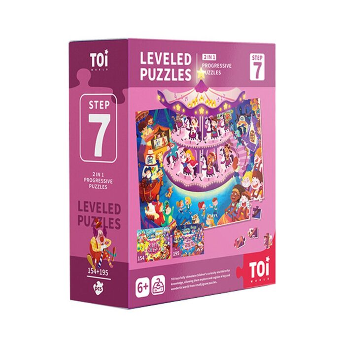 tpjj226 Прогресивен пъзел, Toi World, Увеселителен парк, ниво 7, 154+195 части - Image 1