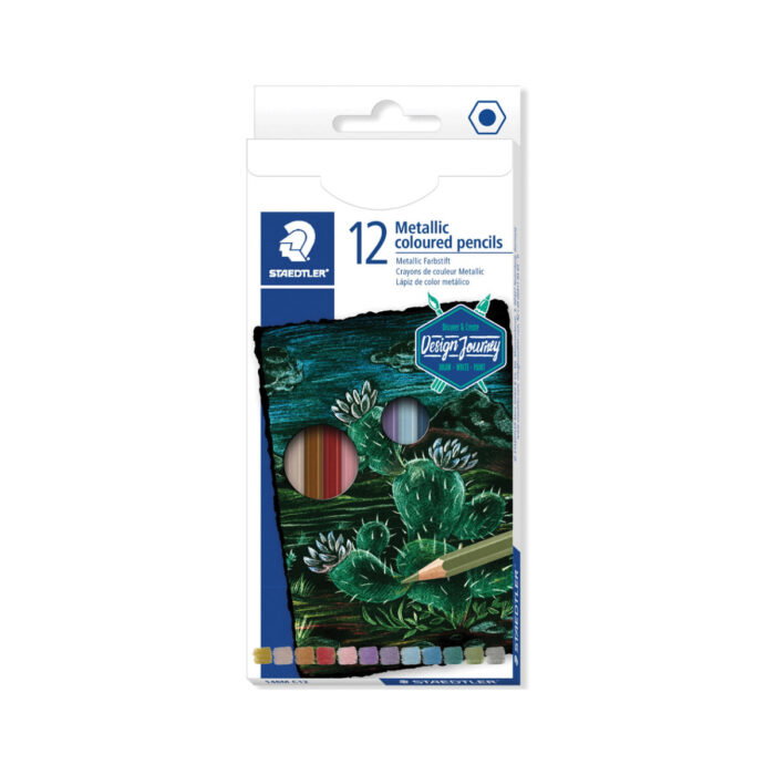 Цветни моливи Staedtler Design Journey 146 Metallic, 12 цвята Цветни моливи Staedtler Design Journey 146 Metallic, 12 цвята