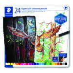 Цветни моливи Staedtler Design Journey super soft, 24 цвята, метална кутия