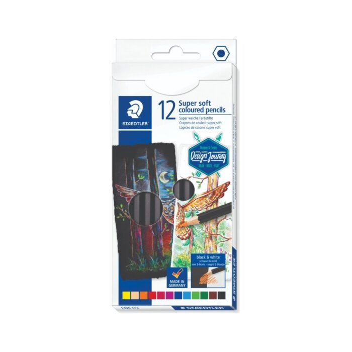 Цветни моливи Staedtler Design Journey super soft, 12 цвята Цветни моливи Staedtler Design Journey super soft, 12 цвята
