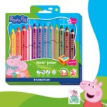 Цветни моливи Staedtler Nj Peppa Pig 140, 3в1, 12 цвята