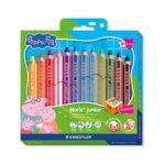 Цветни моливи Staedtler Nj Peppa Pig 140, 3в1, 12 цвята