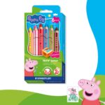 Цветни моливи Staedtler Nj Peppa Pig 140, 3в1, 6 цвята
