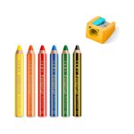 Цветни моливи Staedtler Noris Junior, 5 цвята+графитен молив +острилка