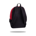 Ученическа раница CoolPack Burgundy Black Sonic отзад, с презрамки