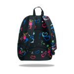 Ученическа раница CoolPack Cross Hello Kitty Neon Black отзад, с презрамки