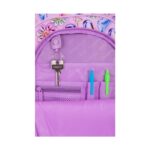 Ученическа раница CoolPack Fast Balloons, преден джоб с ключодържател и химикалки отблизо
