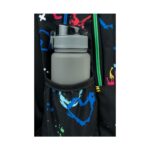 Ученическа раница CoolPack Fast Hello Kitty Neon Black, страничен джоб с бутилка отблизо