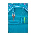 Ученическа раница CoolPack Fast Seafish, преден джоб с ключодържател и химикалки отблизо
