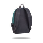 Ученическа раница CoolPack Green Black Sonic отзад, с презрамки
