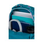 Ученическа раница CoolPack Jerry Seafish отвътре, с тетрадки и бутилка