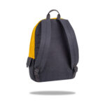 Ученическа раница CoolPack Mustard Grey Sonic отзад, с презрамки