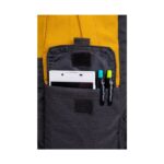Ученическа раница CoolPack Mustard Grey Sonic, преден джоб с органайзер отблизо