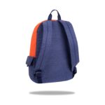 Ученическа раница CoolPack Orange Blue Sonic отзад, с презрамки