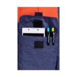 Ученическа раница CoolPack Orange Blue Sonic, преден джоб с органайзер отблизо