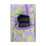 Ученическа раница CoolPack Rider Flores Lila, преден джоб с бутилка отблизо