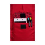 Ученическа раница CoolPack rpet Red Sonic, преден джоб с органайзер отблизо