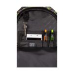 Ученическа раница CoolPack Spiner Termic Army Stars, преден органайзер отблизо