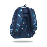 Ученическа раница CoolPack Spiner Termic Blue unicorn отзад, с презрамки