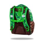 Ученическа раница CoolPack Turtle City Jungle отзад, с презрамки