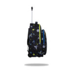 Ученическа раница на колела CoolPack Alan Atlantis отстрани, с телескопична дръжка и колела