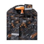 Ученическа раница на колела CoolPack Alan Gamer, дръжка и предни джобове отблизо