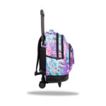 Ученическа раница на колела CoolPack Buzzer K-POP Bright отстрани, с телескопична дръжка и колела