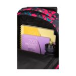Ученическа раница на колела CoolPack Buzzer K-POP Dark отвътре, с тетрадки и бутилка
