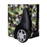 Ученическа раница на колела CoolPack Compact Army Stars, колелата и основата отблизо
