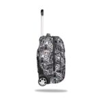 Ученическа раница на колела CoolPack Compact Avengers отстрани, с телескопична дръжка и колела