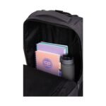 Ученическа раница на колела CoolPack Compact rpet Grey отвътре, с тетрадки и бутилка