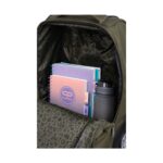 Ученическа раница на колела CoolPack Compact rpet Olive отвътре, с тетрадки и бутилка