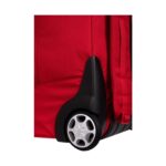 Ученическа раница на колела CoolPack Compact rpet Red, колелата и основата отблизо