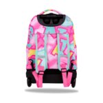 Ученическа раница на колела CoolPack Jack Minnie Mouse отзад, с презрамки и колела