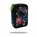 Ученически несесер CoolPack Jumper 2 Hello Kitty Neon Black с пособия