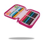Ученически несесер CoolPack Jumper 2 Hello Kitty Pink с пособия отвътре