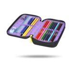 Ученически несесер CoolPack Jumper 2 Stitch Black с пособия отвътре