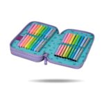 Ученически несесер CoolPack Jumper 2 Stitch Pastel с пособия отвътре