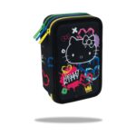 Ученически несесер CoolPack Jumper 3 Hello Kitty Neon Black с пособия