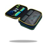 Ученически несесер CoolPack Jumper 3 Hello Kitty Neon Black с пособия отвътре