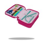 Ученически несесер CoolPack Jumper 3 Hello Kitty Pink с пособия отвътре