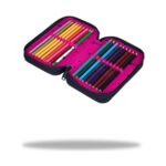 Ученически несесер CoolPack Jumper 3 Stitch Gold с пособия отвътре