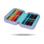 Ученически несесер CoolPack Jumper 3 Stitch Pastel с пособия отвътре