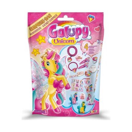 Пликче с изненада Craze Galupy Unicorn в розово, с жълт еднорог с крила отпред
