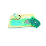 Пъзелът Hape The Met Приятели животни с глигана и бухала, извадени от основата