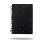 Черната корица на тетрадката CoolPack K-pop Dark без апликации, с малки отвори във форма на сърца