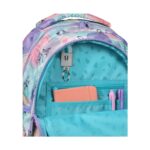 Отвореният преден джоб на раницата CoolPack Prime Стич Pastel с органайзер, ключодържател и химикалки